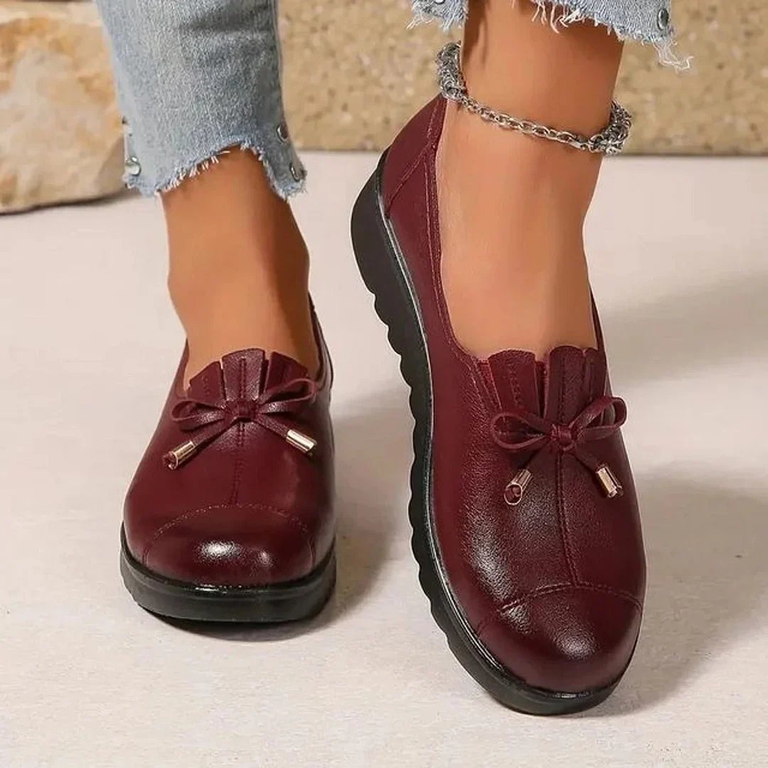 Diana™ – Komfortable Slip-On Loafers med Sløyfedetaljer