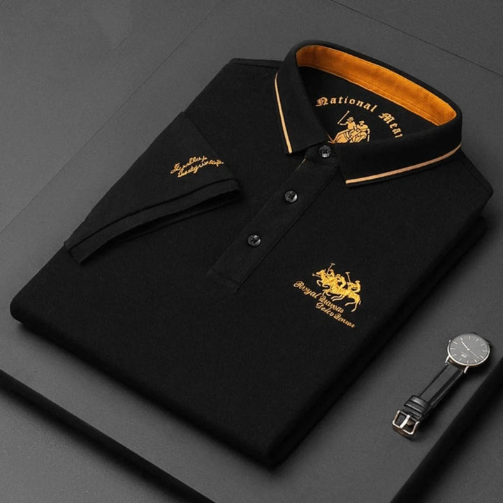 Corvello™ – Brodert knappestolpe polo skjorte