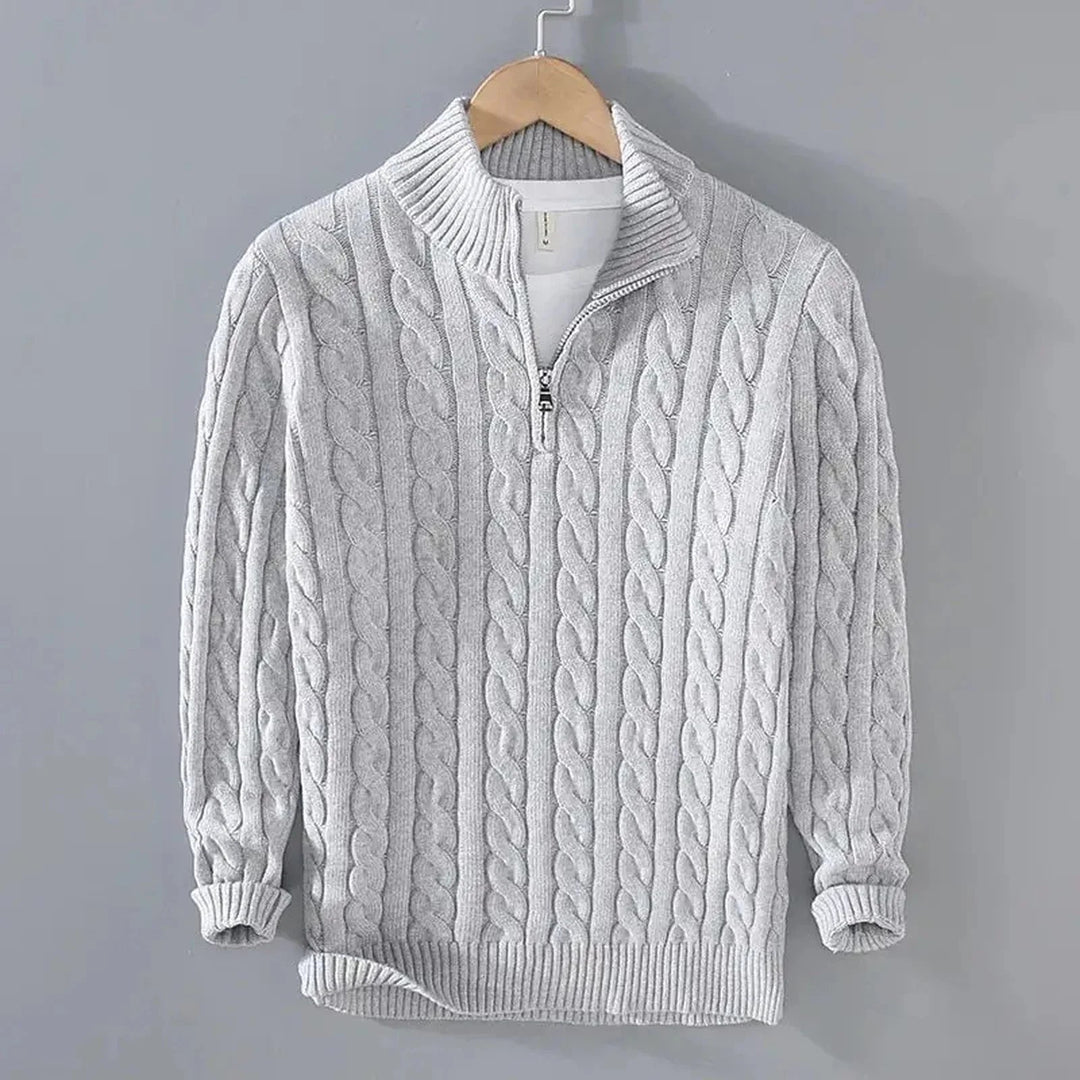 Leon™ – Kabelstrikket Half Zip Genser