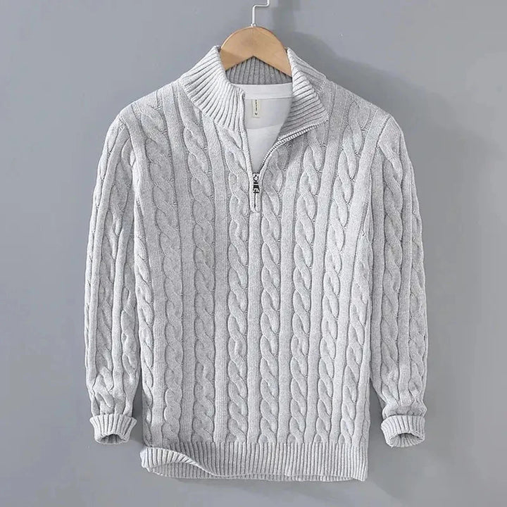 Leon™ – Kabelstrikket Half Zip Genser