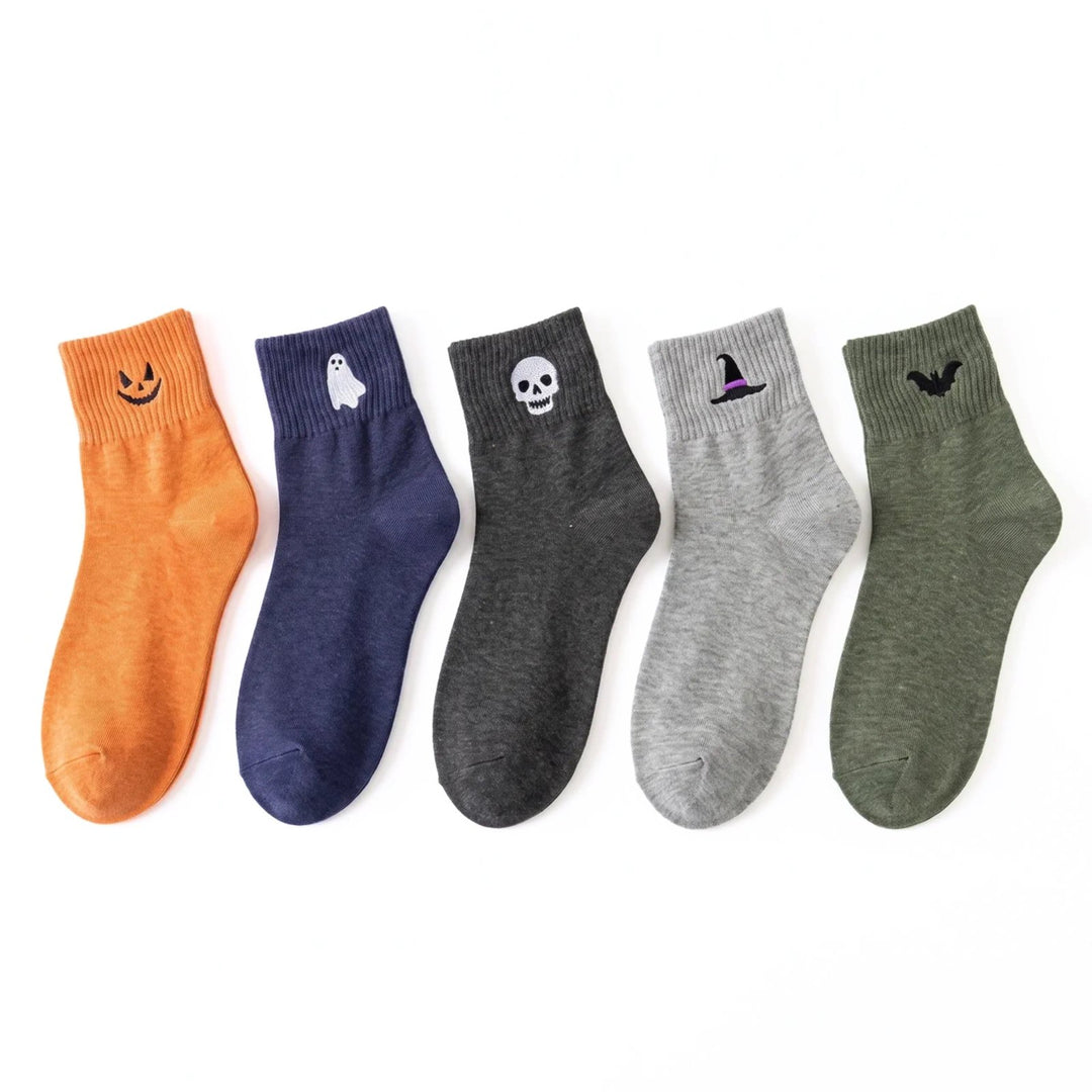 CreepySocks™ –  Skumle Broderte Ribbede Halloween Sokker