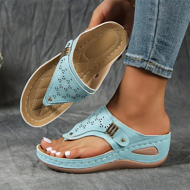 Charlotte™ – | Hælstøtte Hæl-kile Tongsandal