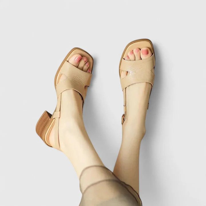 Christina™ – Ortopediske Hælhøye Sandaler med Åpen Tå