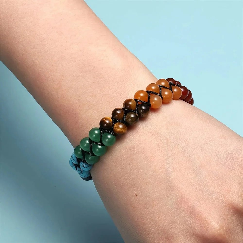 Aura™ – Armbånd med perler av 7 chakra edelstener