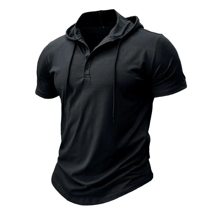 Aksel™ – | Kortermet hette-Henley topp