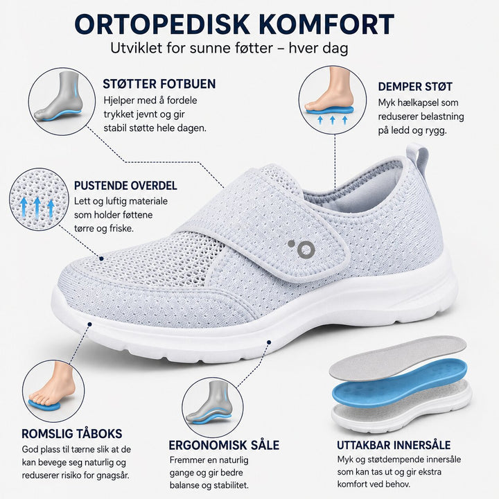 ComfortFit™ – Ortopediske Komfort Mesh Sneakers