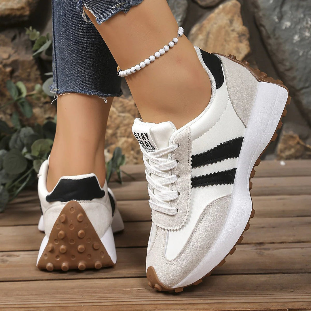 Emma™ – Snørebånd Striped Platform Sneakers