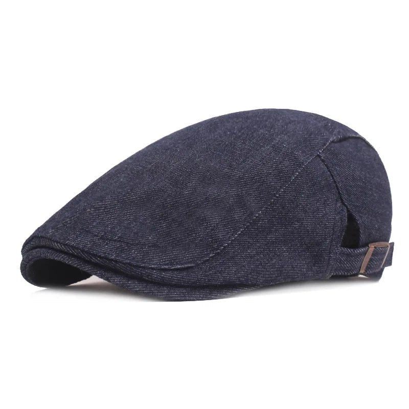 Victor™ – Justerbar Flat Cap med Messing Spenne