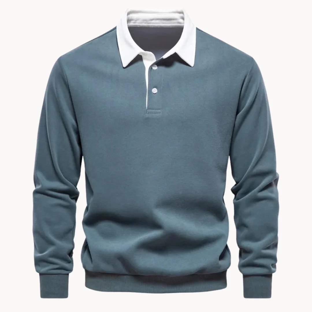 Theodor™ – Poloskjorte med kontrastkrage og knapper