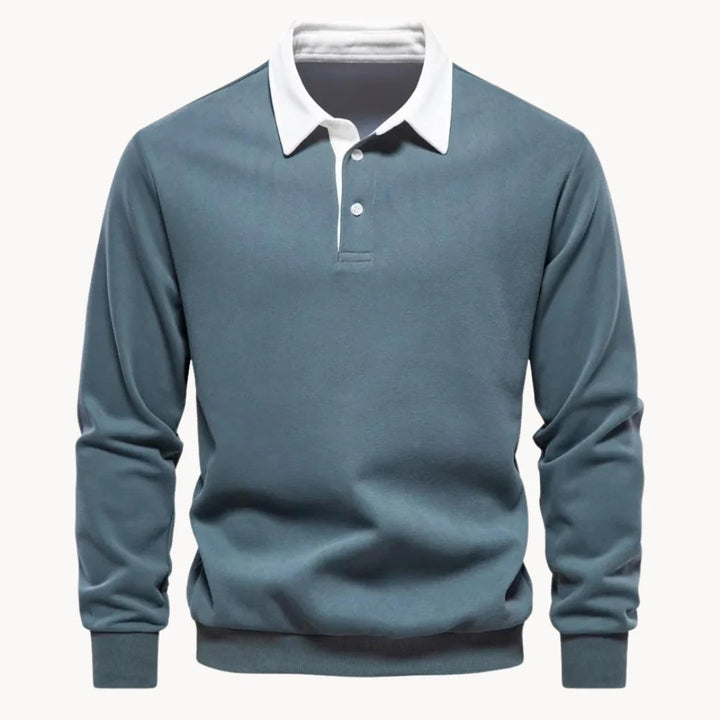 Theodor™ – Poloskjorte med kontrastkrage og knapper