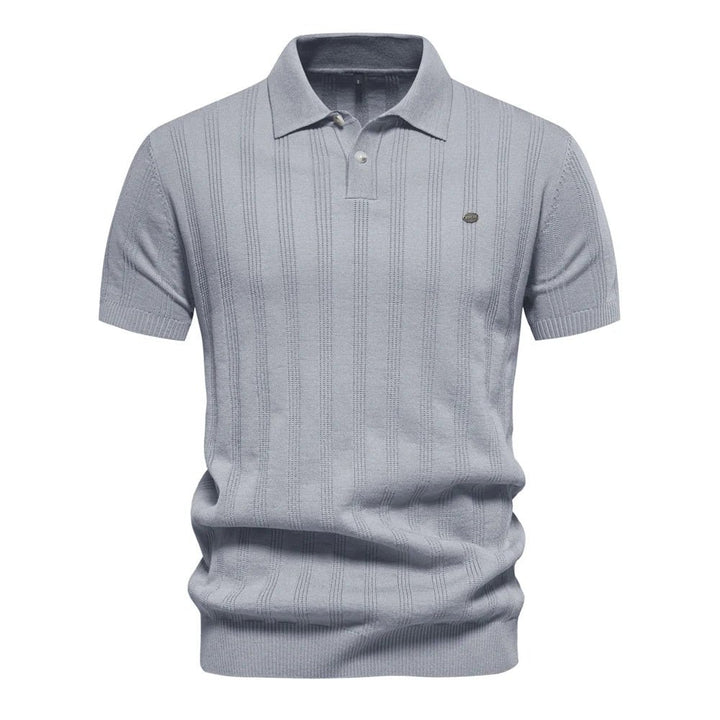Elijah™ – | Ribbestrikket Polo-skjorte med Krage