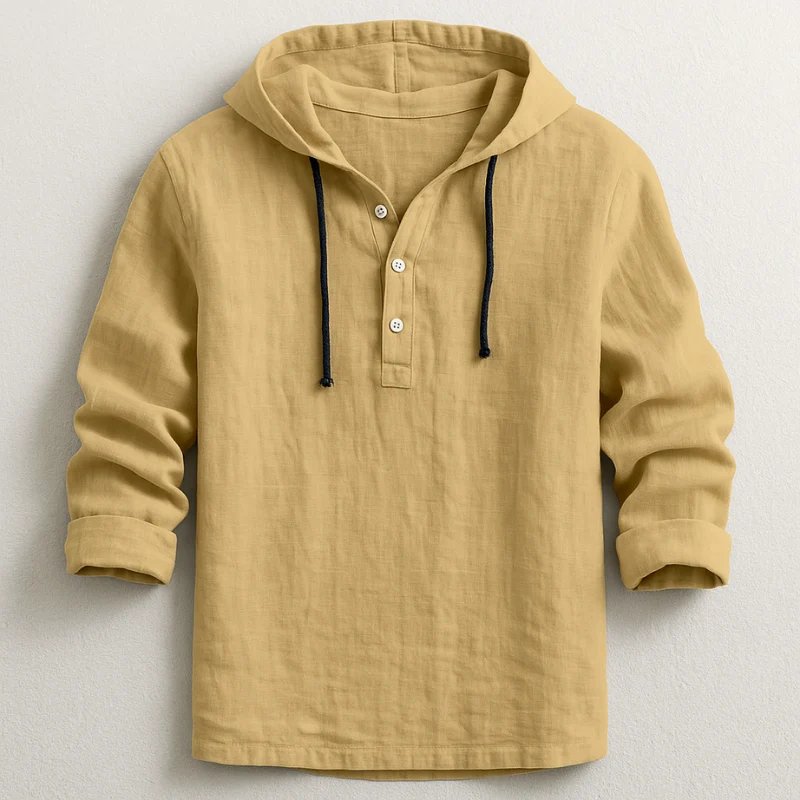 Jesper™ – Avslappet Hette-Henley Skjorte