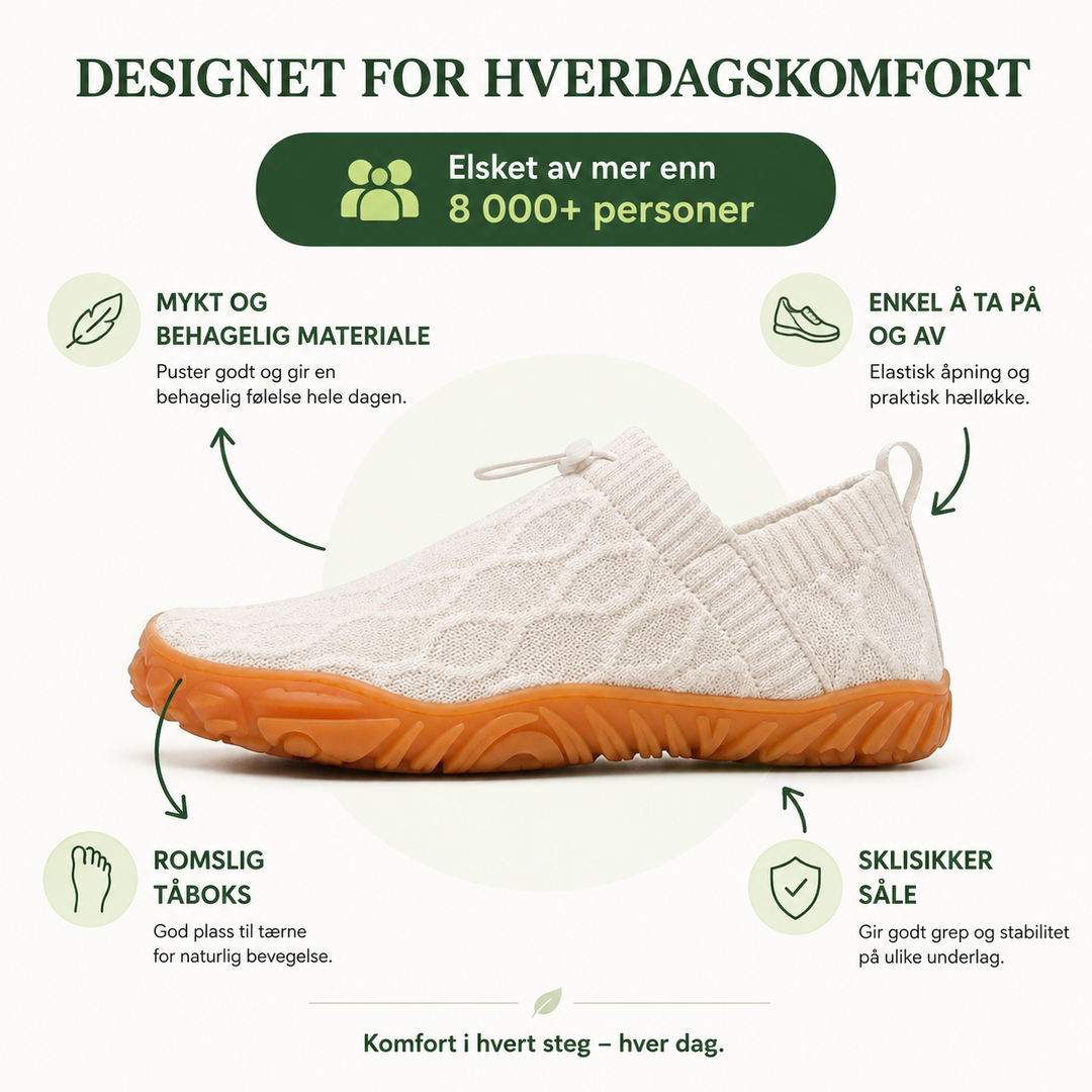 OrthoRelief™ – Slip-On Antiskli Komfort Barefoot Sko