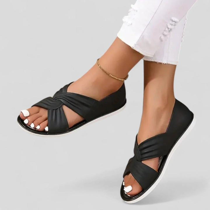 Dorthe™ – Ortopediske Tverrrem Sandaler med Komfort