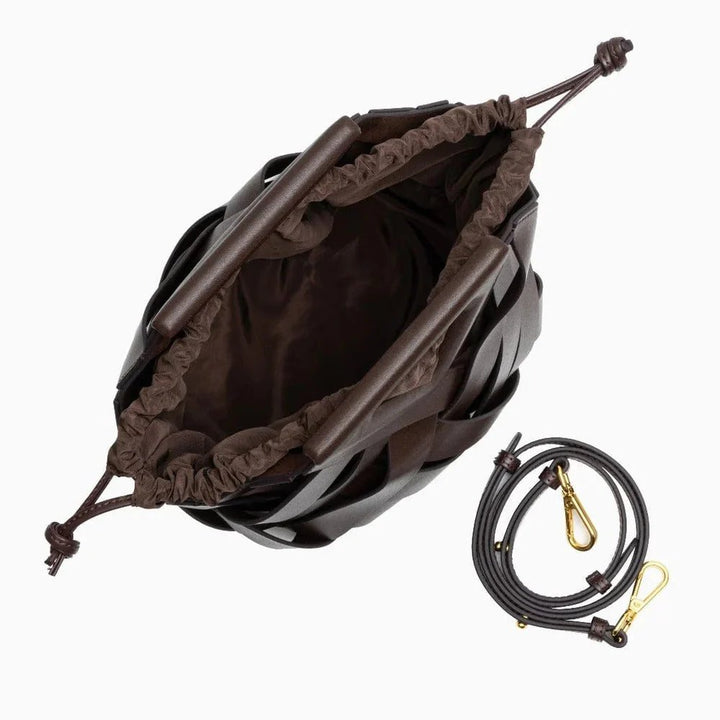 Olivia™ – Vevet strukturert totebag med snøring