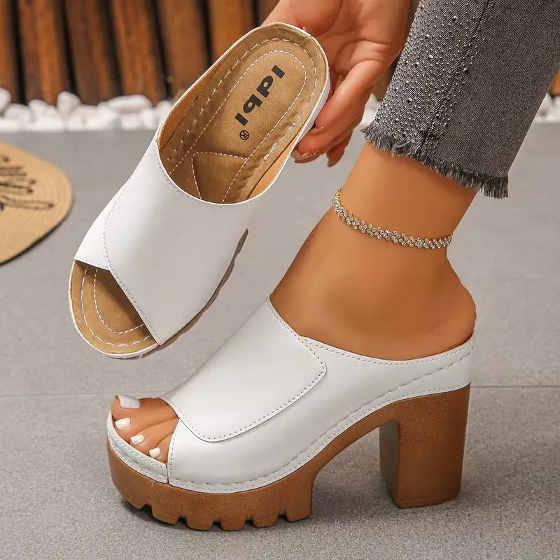 Alva™ – Ortopediske Peep Toe Platå Hæl Sandaler