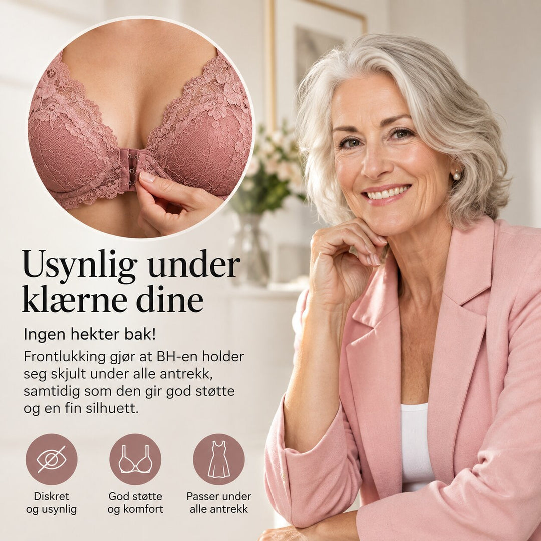 BraLift™ – Frontlukket blondetrådløs støtte-BH