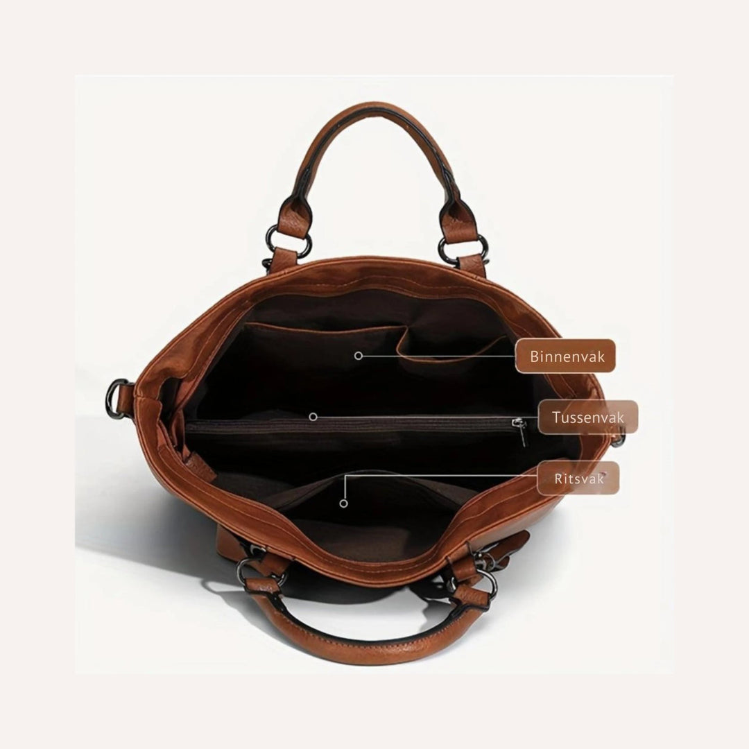 Ella™ – Flere Kompartments Strukturert Tote Bag
