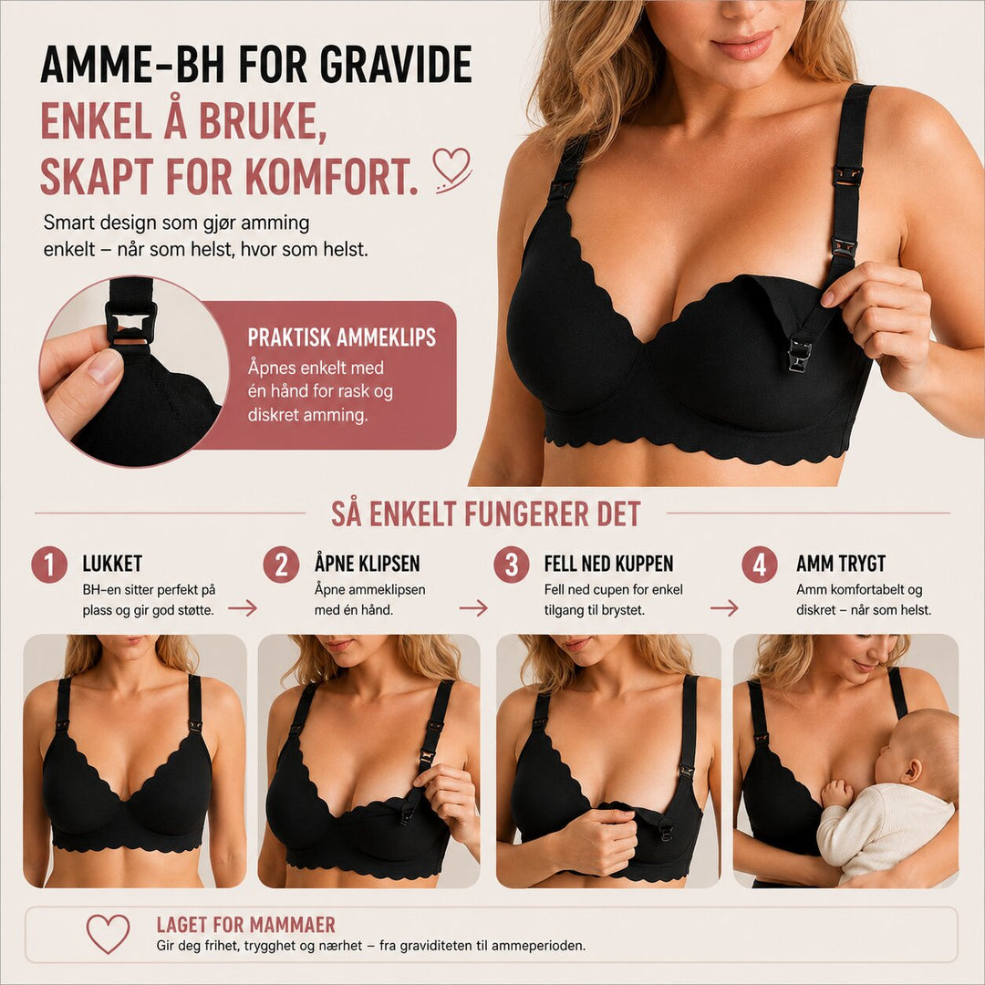 MamaBra™ – Trådlig amme-BH med bølget kant
