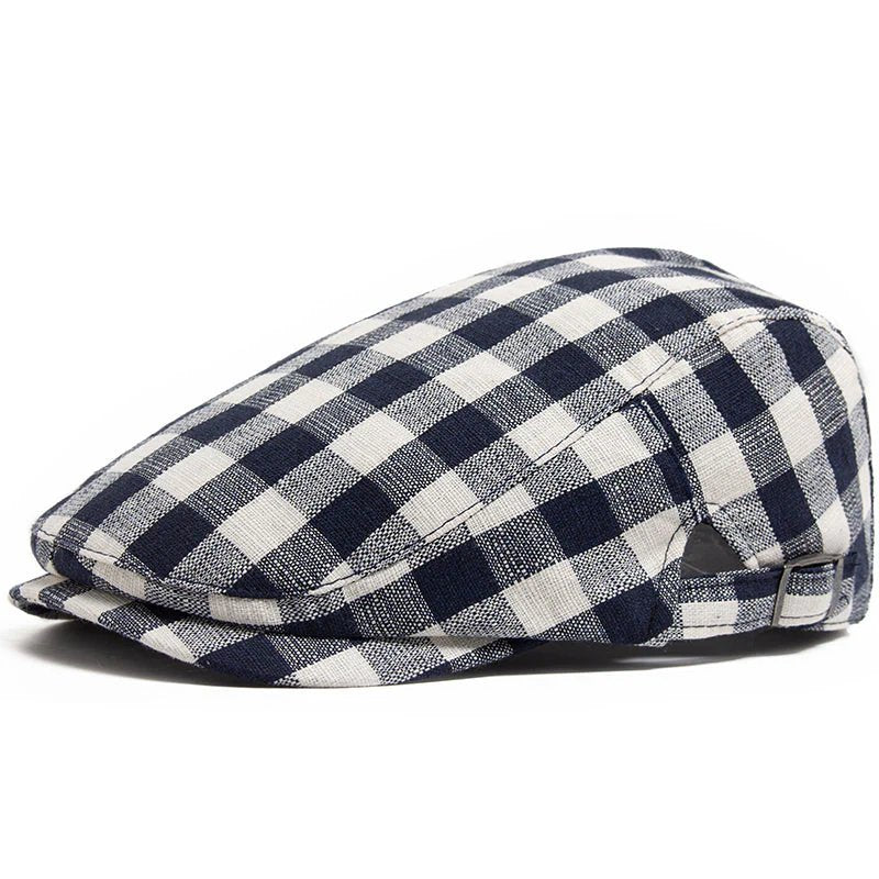 Birk™ – Justerbar Vichy Rutet Flat Cap