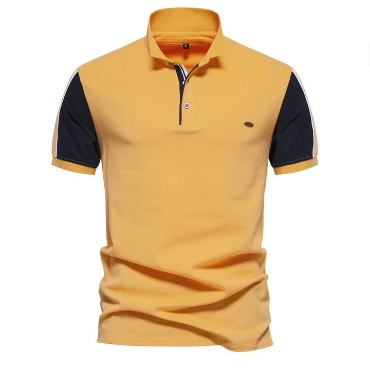 Thomas™ – | Kontrast Ermeløs Kortermet Poloshirt