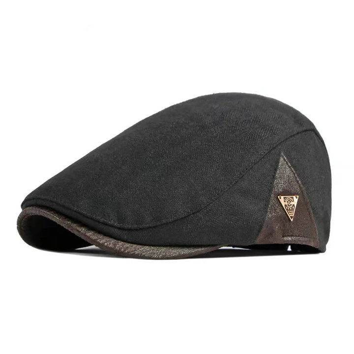Johan™ – Strukturert Panel Flat Cap med Kontrasterende Detaljer