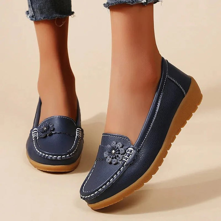 Susanne™ – Blomsterbroderte Slip-On Lær Loafers