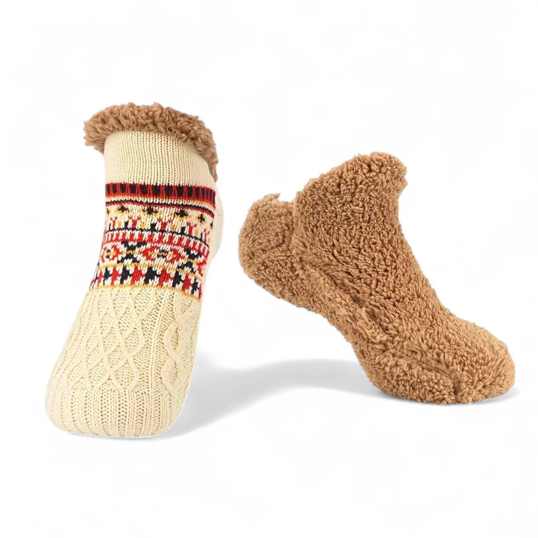 CozySocks™ – Nordisk Strikk Anti-Sklisokk med Fleeceforing