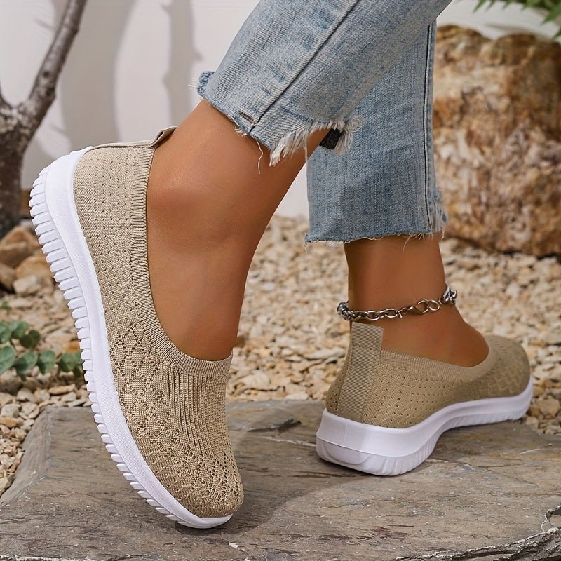 Ebba™ – | Pustende Strikk Slip-On Sneakers
