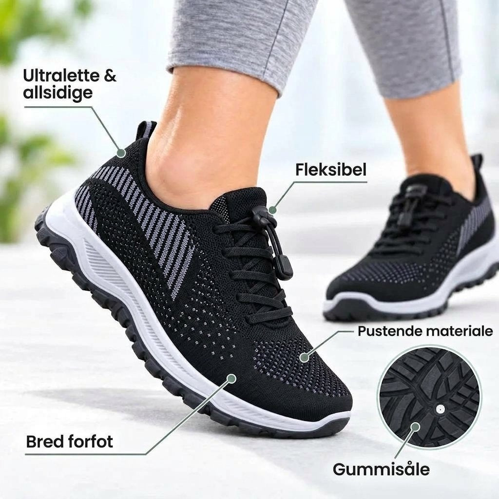 Solara™ – Ortopediske Antiskli Bred Passform Sneakers