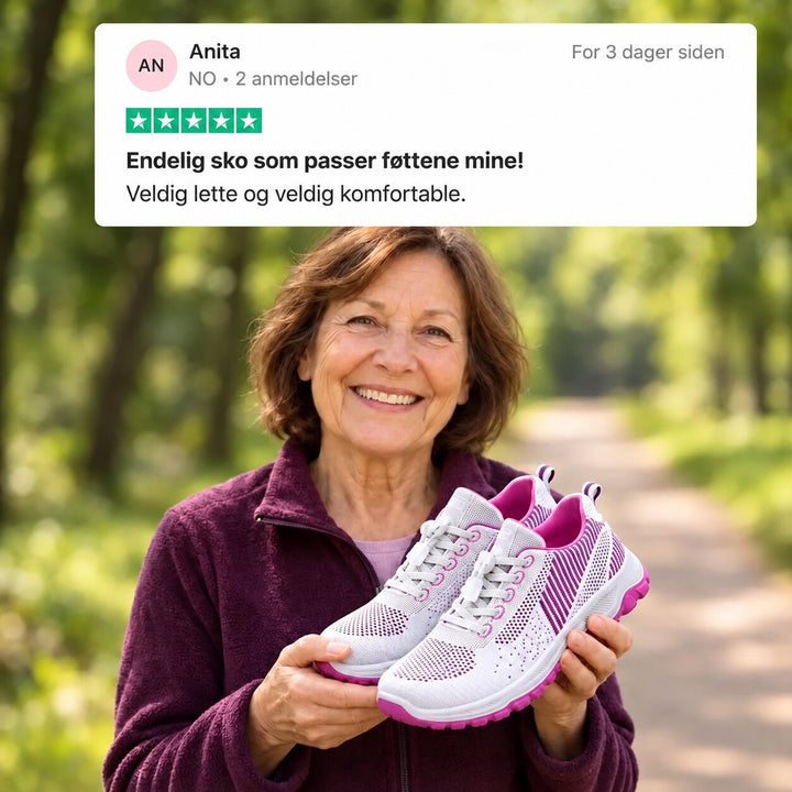 Solara™ – Ortopediske Antiskli Bred Passform Sneakers