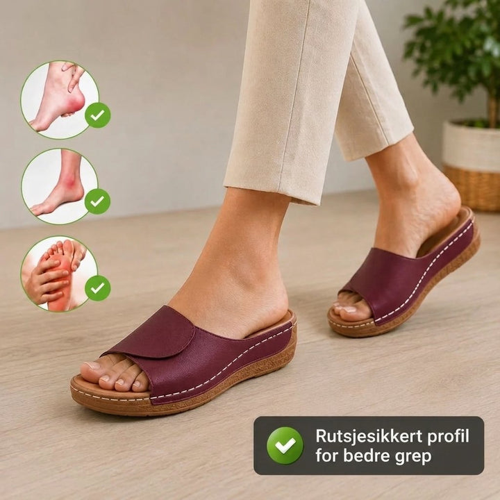 Velora™ – Ortopediske Komfort Kilehæl Sandaler