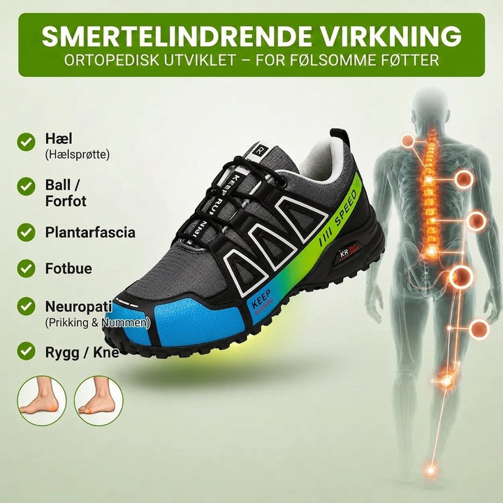 OrthoTrekker™ – | Antiskli Ergonomiske Tur- og Fottur Sko