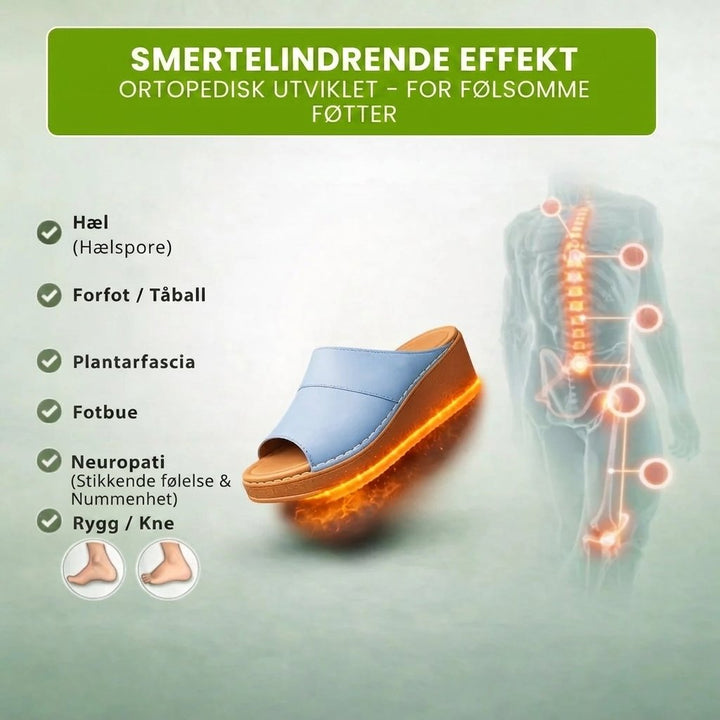 Velora™ – Ortopediske Komfort Kilehæl Sandaler