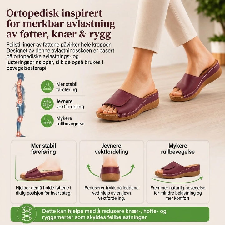 Velora™ – Ortopediske Komfort Kilehæl Sandaler