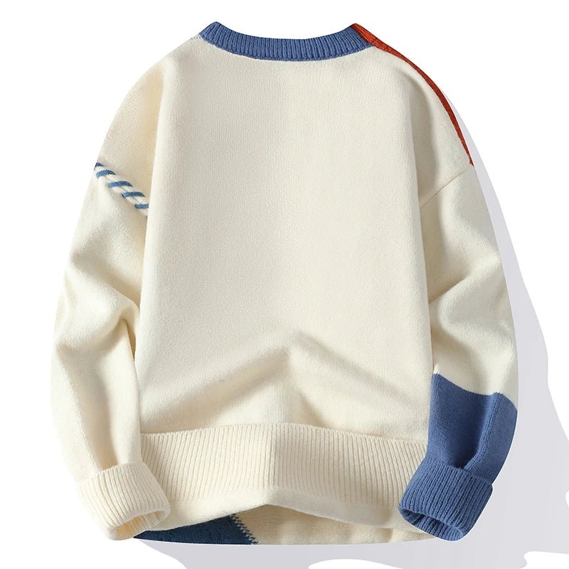 Aksel™ – Fargeblokk Kabelstrikk Crewneck Genser