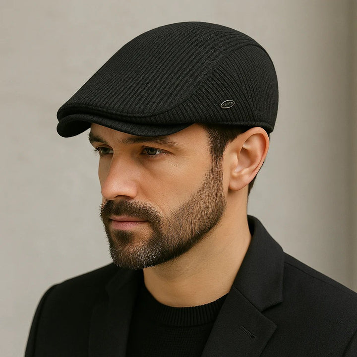 Knut™ – Ribbete Strikket Justerbar Spenne Flat Caps