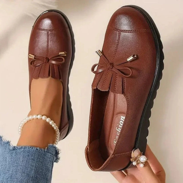 Diana™ – Komfortable Slip-On Loafers med Sløyfedetaljer