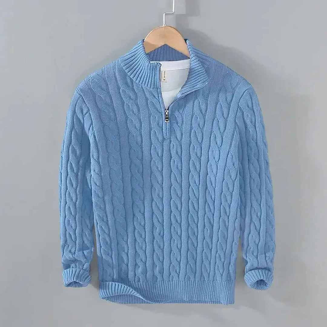 Leon™ – Kabelstrikket Half Zip Genser