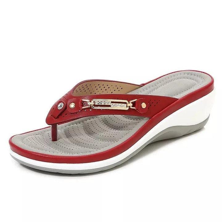 Sanne™ – Polstrede kileflip-flop sandaler