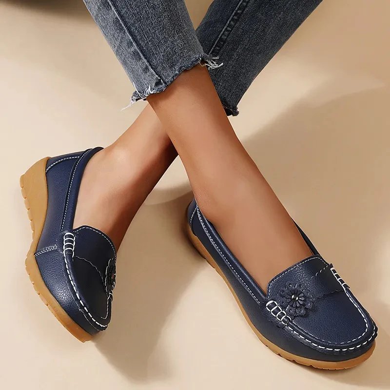 Susanne™ – Blomsterbroderte Slip-On Lær Loafers