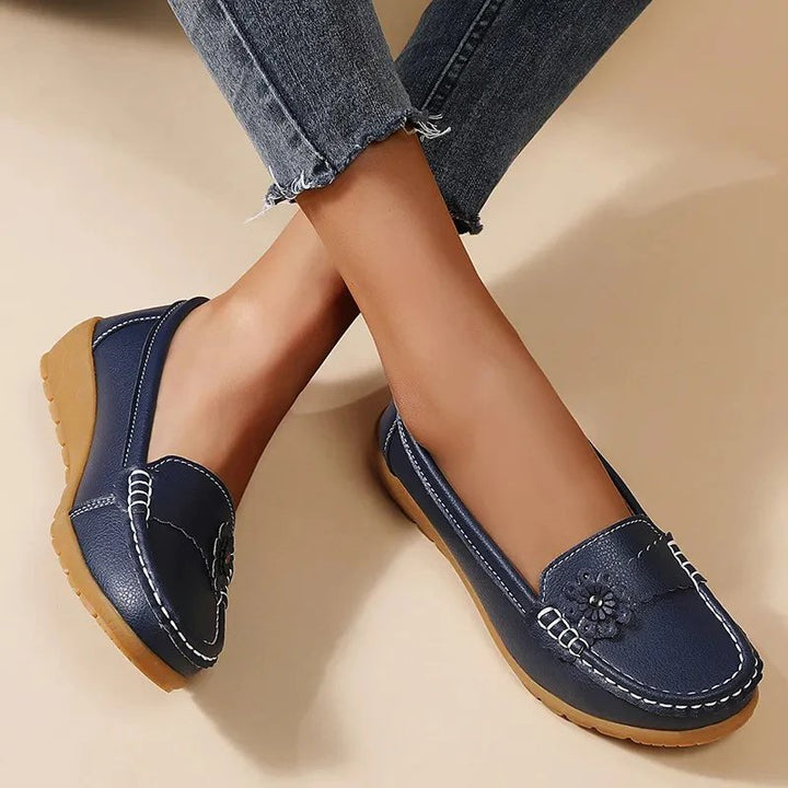 Susanne™ – Blomsterbroderte Slip-On Lær Loafers