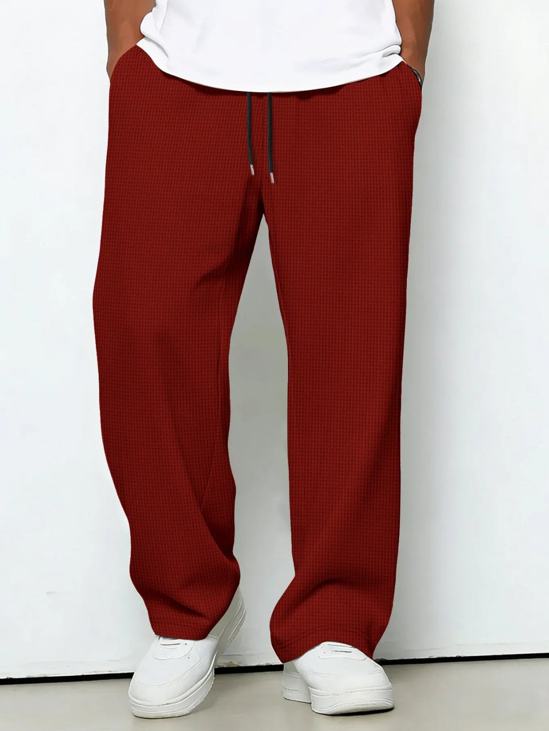 Mathias™ – Drawstring Waffle Knit Avslappede Joggebukser
