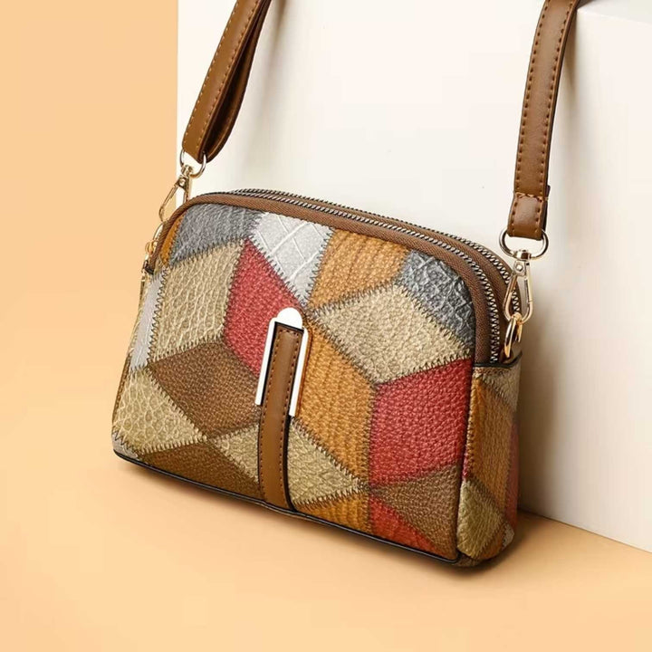 Grete™ – Patchwork crossover-veske med glidelås