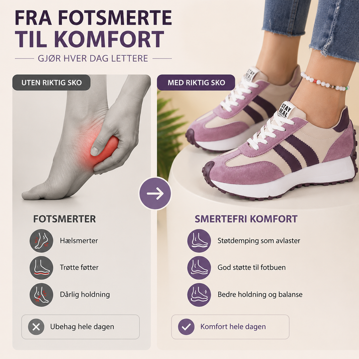 Helena™ – Snøreplattform Sneakers med grep-såle