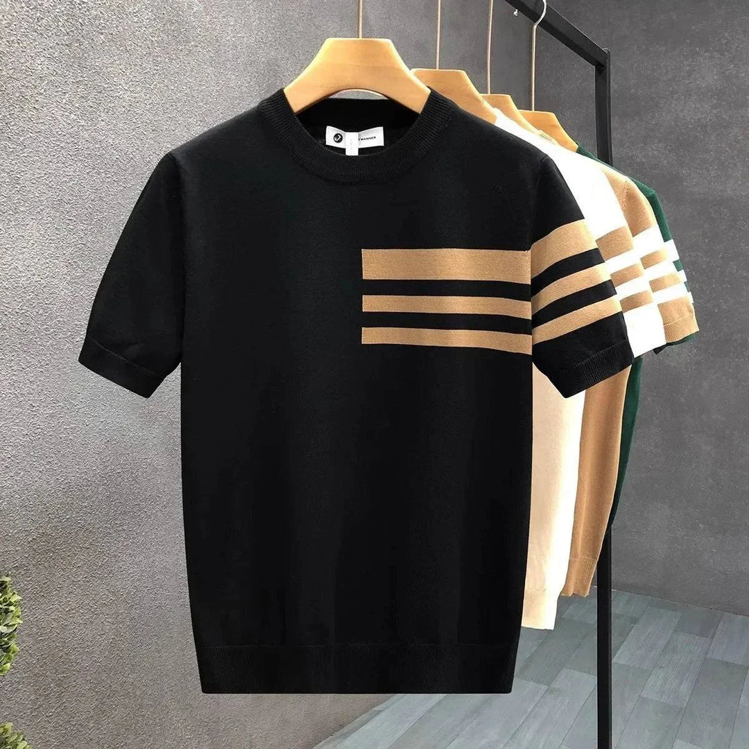 Darius™ – Stripete Crewneck Knit Tee