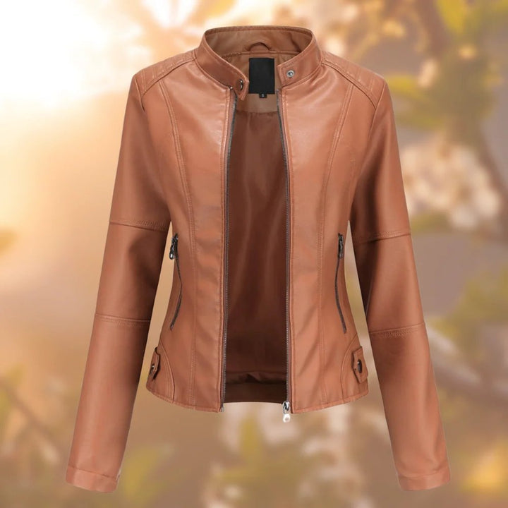 Karina™ – Luksuriøs Zip-Up Moto Jakke