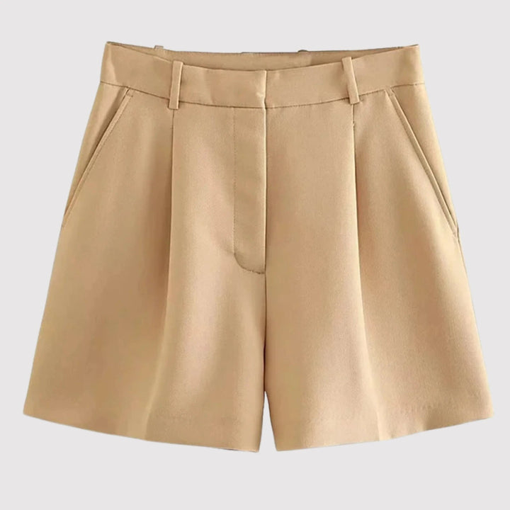 Sanna™ – Høyt liv, plissert, skreddersydd shorts