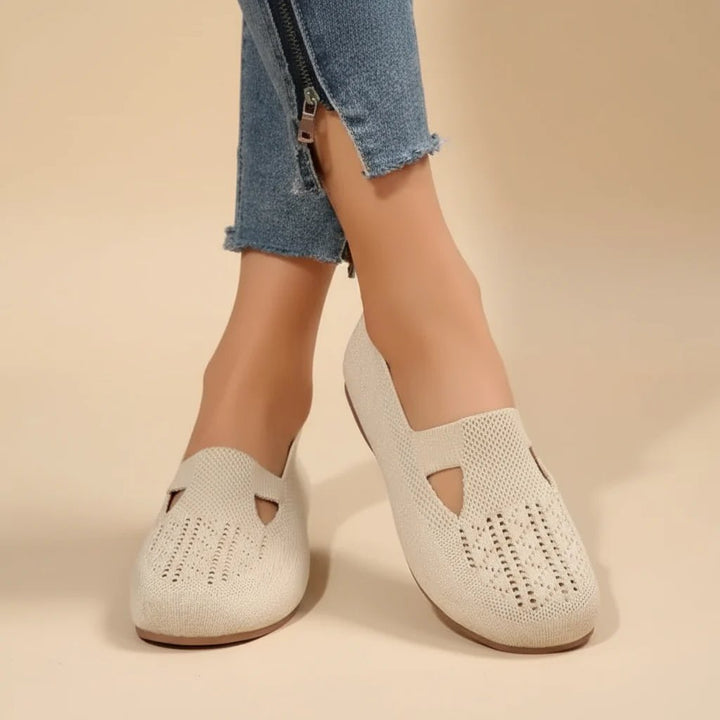 Ingvill™ – Pustende Strikkede Cutout Slip-On Sko