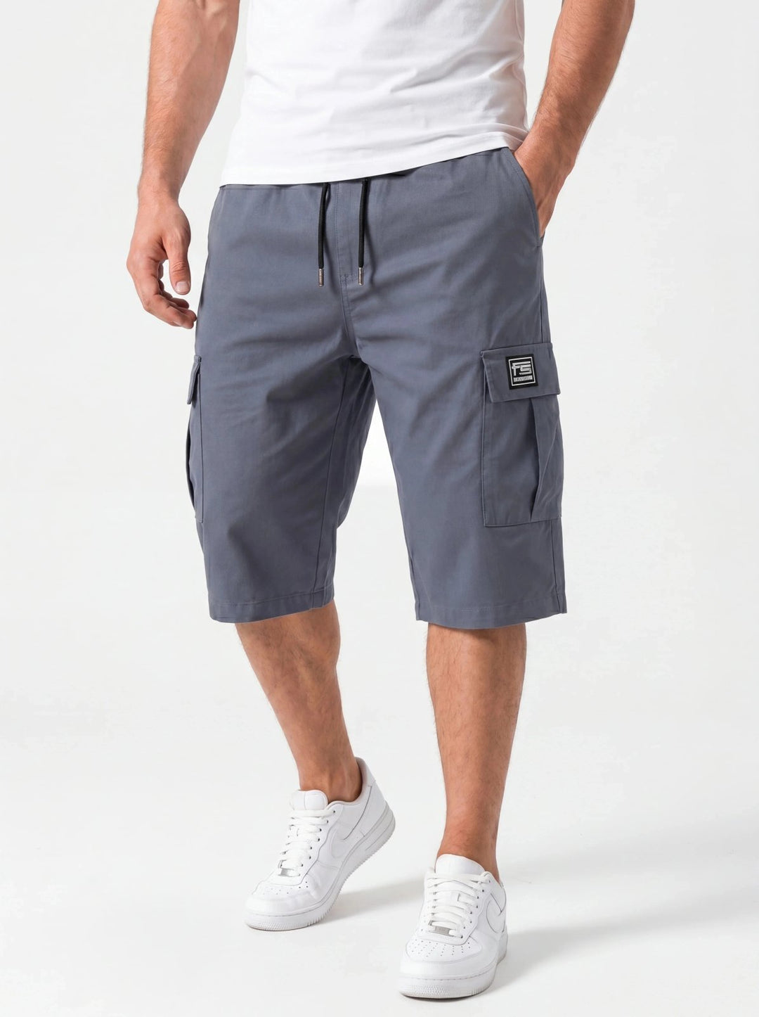 Delilah™ – Drawstring Cargo Pocket Knee Length Shorts